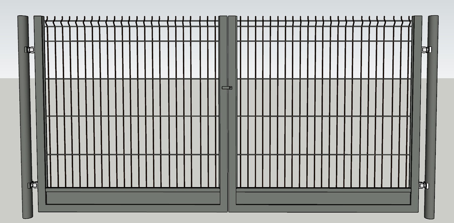 Manuální branka s výplní 3D