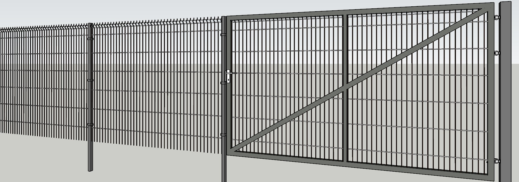 Brána s výplní 3D